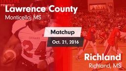 Matchup: Lawrence County vs. Richland  2016