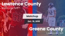 Matchup: Lawrence County vs. Greene County  2018