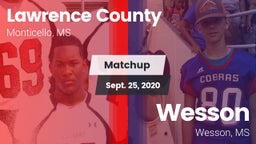 Matchup: Lawrence County vs. Wesson  2020