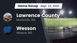 Recap: Lawrence County  vs. Wesson  2020