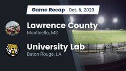 Recap: Lawrence County  vs. University Lab  2023