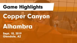 Copper Canyon  vs Alhambra Game Highlights - Sept. 10, 2019