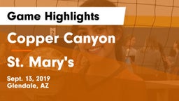 Copper Canyon  vs St. Mary's  Game Highlights - Sept. 13, 2019