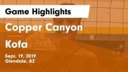 Copper Canyon  vs Kofa Game Highlights - Sept. 19, 2019