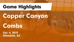 Copper Canyon  vs Combs  Game Highlights - Oct. 4, 2019