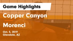 Copper Canyon  vs Morenci   Game Highlights - Oct. 5, 2019