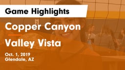 Copper Canyon  vs Valley Vista  Game Highlights - Oct. 1, 2019