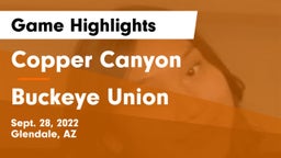 Copper Canyon  vs Buckeye Union  Game Highlights - Sept. 28, 2022