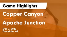Copper Canyon  vs Apache Junction  Game Highlights - Oct. 7, 2022