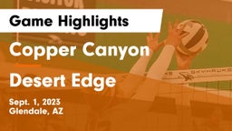 Copper Canyon  vs Desert Edge  Game Highlights - Sept. 1, 2023