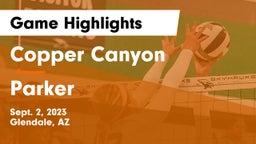 Copper Canyon  vs Parker  Game Highlights - Sept. 2, 2023