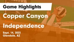 Copper Canyon  vs Independence  Game Highlights - Sept. 14, 2023