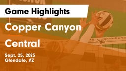 Copper Canyon  vs Central  Game Highlights - Sept. 25, 2023