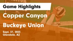 Copper Canyon  vs Buckeye Union  Game Highlights - Sept. 27, 2023