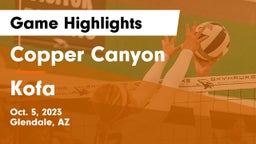 Copper Canyon  vs Kofa  Game Highlights - Oct. 5, 2023