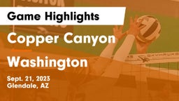 Copper Canyon  vs Washington  Game Highlights - Sept. 21, 2023