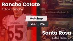 Matchup: Rancho Cotate vs. Santa Rosa  2016