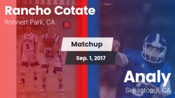 Matchup: Rancho Cotate vs. Analy  2017