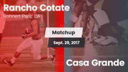 Matchup: Rancho Cotate vs. Casa Grande 2017
