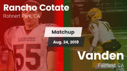 Matchup: Rancho Cotate vs. Vanden  2018