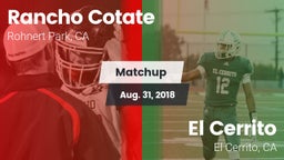 Matchup: Rancho Cotate vs. El Cerrito  2018