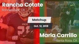 Matchup: Rancho Cotate vs. Maria Carrillo  2018