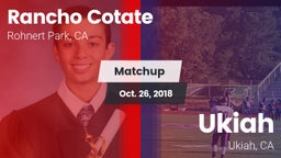 Matchup: Rancho Cotate vs. Ukiah  2018