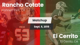 Matchup: Rancho Cotate vs. El Cerrito  2019