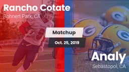 Matchup: Rancho Cotate vs. Analy  2019