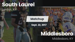 Matchup: South Laurel vs. Middlesboro  2017