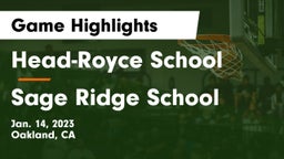 Head-Royce School vs Sage Ridge School Game Highlights - Jan. 14, 2023
