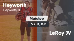 Matchup: Heyworth vs. LeRoy JV 2016