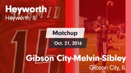 Matchup: Heyworth vs. Gibson City-Melvin-Sibley  2016