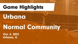 Urbana  vs Normal Community  Game Highlights - Oct. 4, 2022