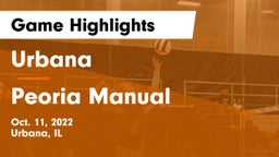 Urbana  vs Peoria Manual  Game Highlights - Oct. 11, 2022