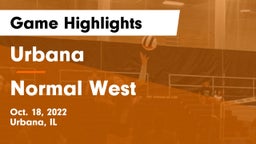 Urbana  vs Normal West  Game Highlights - Oct. 18, 2022