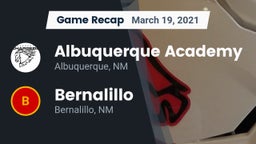 Recap: Albuquerque Academy  vs. Bernalillo  2021