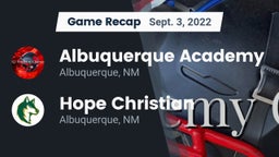 Recap: Albuquerque Academy  vs. Hope Christian  2022