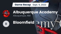 Recap: Albuquerque Academy  vs. Bloomfield  2022