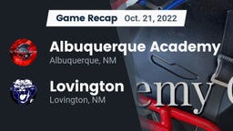 Recap: Albuquerque Academy  vs. Lovington  2022