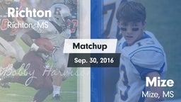 Matchup: Richton vs. Mize  2016