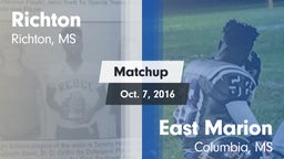Matchup: Richton vs. East Marion  2016