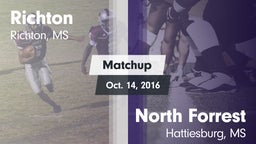 Matchup: Richton vs. North Forrest  2016