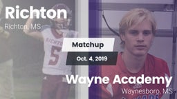 Matchup: Richton vs. Wayne Academy  2019