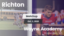 Matchup: Richton vs. Wayne Academy  2020