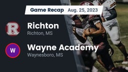 Recap: Richton  vs. Wayne Academy  2023