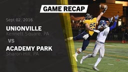 Recap: Unionville  vs. Academy Park  2016