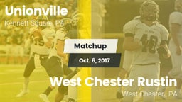 Matchup: Unionville High vs. West Chester Rustin  2017