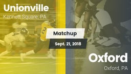 Matchup: Unionville High vs. Oxford  2018
