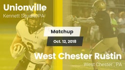 Matchup: Unionville High vs. West Chester Rustin  2018
